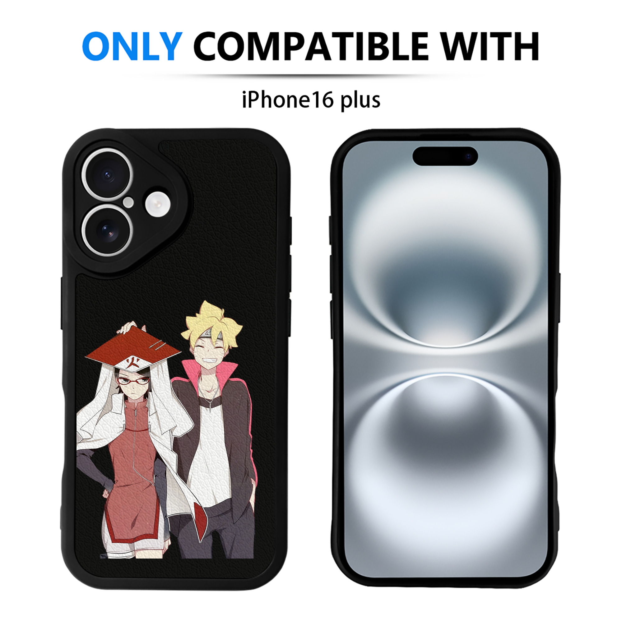 （画像用） NARUTO -ナルト- うちは サラダ Uchiha Sarada 【iPhone 16シリーズ対応】シリコンスマホケース（レザー調） 材質：シリコン